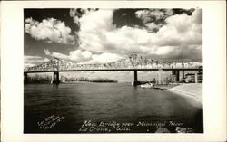 New Bridge Over Mississippi River La Crosse, WI Postcard Postcard