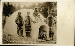 Eskimo Family From Labrador Postcard