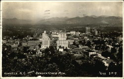 Ashville, N.C. From Beaucatcher Mtn Asheville, NC Postcard Postcard