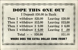 Where Does the Extra Dollar Come From? Postcard