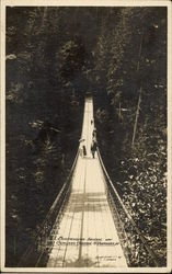 Suspension Bridge Over Campilano Canyon Postcard