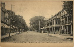 Main Street and County Hotel Postcard