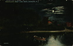 West Side Park - Moonlight Newark, NJ Postcard Postcard