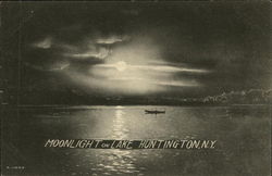 Moonlight on Lake Huntington Cochecton, NY Postcard Postcard