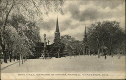 City Hall Common in Winter Postcard