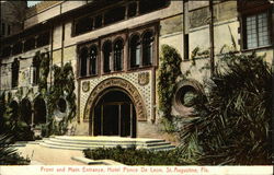 Front and Main Entrance, Hotel Ponce De Leon St. Augustine, FL Postcard Postcard