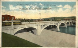 Penn Street Viaduct Crossing The Schuylkill River Reading, PA Postcard Postcard