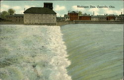 Muskingum Dam Zanesville, OH Postcard Postcard