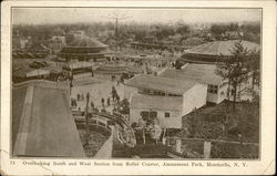 Overlooking South and West Section from Roller Coaster, Amusement Park Monticello, NY Postcard Postcard