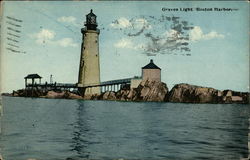 Graves Light, Boston Harbor Postcard