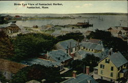 Birds Eye View of Nantucket Harbor Postcard