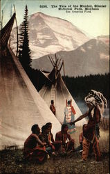 The Tale of the Hunter, Glacier National Park, Montana Postcard