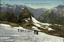 A Portion of Sperry Glacier, Glacier National Park, The Little Matterhorn in the Distance Postcard Postcard