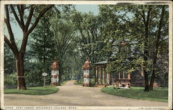 East Lodge, Wellesley College Massachusetts Postcard Postcard