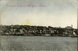 View of Town Fall River, MA Postcard Postcard