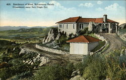 Residence of Mme. Schumann Heink, Grossmont San Diego, CA Postcard Postcard