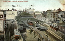 Dudley Street, Elevated Terminal Station Boston, MA Postcard Postcard