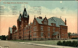 The High School Hartford, CT Postcard Postcard