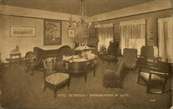 Hotel Metropole, Drawing Room of Suite Denver, CO Postcard Postcard