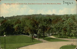 Brae-Burn Country Club - Bowling Green and Bridle Path West Newton, MA Postcard Postcard