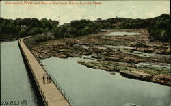 Pawtucket Walk and Bed of Merrimac River Postcard