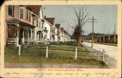 Officer's Row, Concord Junction Massachusetts Postcard Postcard