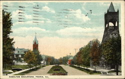 Hamilton Boulevard View Peoria, IL Postcard Postcard