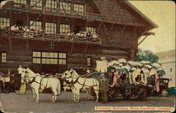 Forestry Building - Rose Carnival Postcard