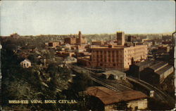 Birds-Eye View Sioux City, IA Postcard Postcard