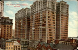 Twin Hudson Terminal Buildings New York, NY Postcard Postcard