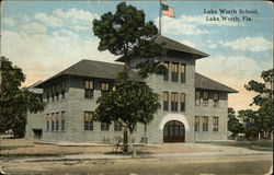 Lake Worth School Florida Postcard Postcard