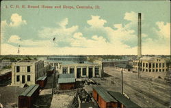 ICRR Round House and Shops Postcard