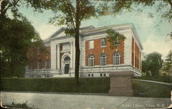 Street View of Public Library Utica, NY Postcard Postcard