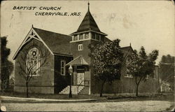 Baptist Church Cherryvale, KS Postcard Postcard