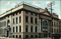 Street View of Scottish Rite Temple Postcard