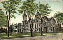 Street View of Park Church Postcard