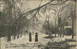 Ice Storm, Feb. 17, 1909, First Ave Gloversville, NY Postcard Postcard