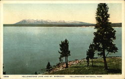 Yellowstone Lake and Mt. Sheridan Yellowstone National Park Postcard Postcard