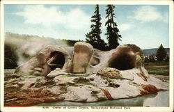 Crater of Grotto Geyser Postcard