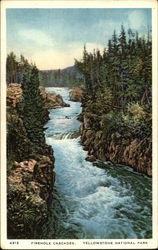 Firehole Cascades, Yellowstone National Park Postcard