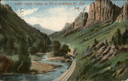 Seven Castles, on the Colo-Midland Ry Colorado Railroad (Scenic) Postcard Postcard