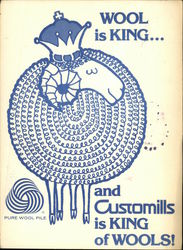 Wool is King ... and Customills is King of Wools! Pure Wool Pile Postcard