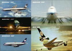 Boeing 707, Boeing 727, Boeing 737, Boeing 747, DC-10 Aircraft Postcard Postcard