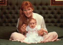 H.R.H. Duchess of York and Princess Beatrice Royalty Postcard Postcard