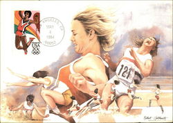 Olympics Women's Long Jump Stamp Maximum Cards Postcard Postcard