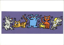 Keith Haring (1959-1990) 16 April 1987 Billboard Design Humane Society, Florida Postcard Postcard