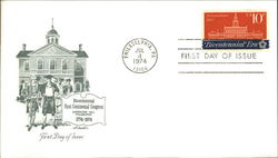 Bicentennial First Continental Congress, 1774-1974, First Day of Issue First Day Covers First Day Cover First Day Cover