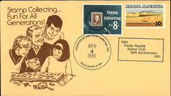 Stamp Collecting ...Fun for All Generations! 1931 Cedar Rapids Stamp Club 50th Anniversary First Day Cover