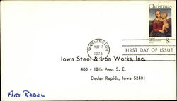 8 Cent Christmas Stamp, First Day of Issue First Day Cover