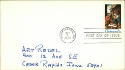 6 Cent Christmas Stamp, First Day of Issue First Day Cover